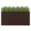 vidaXL Raised Garden Bed Brown 160x80x77 cm Galvanised Steel vidaXL Raised Garden Bed Brown 160x80x77 cm Galvanised Steel