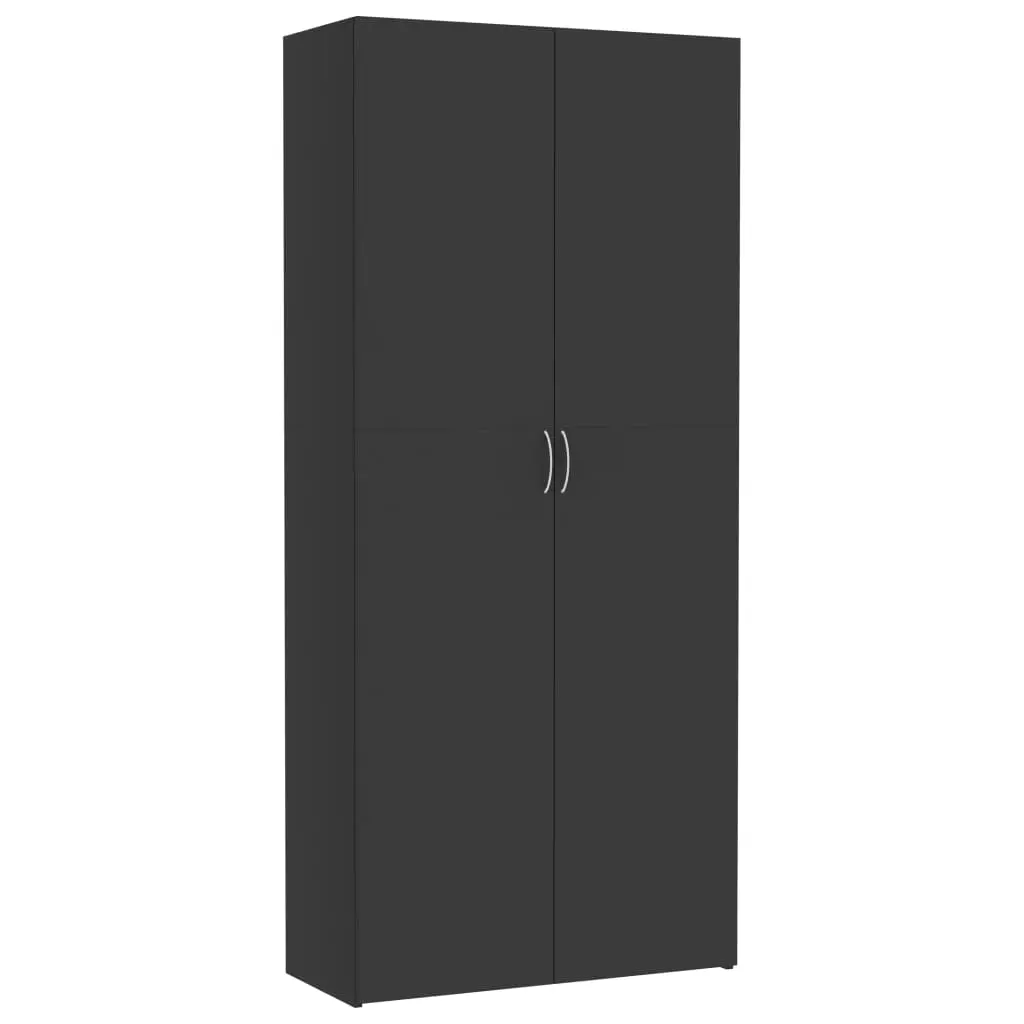 vidaXL Storage Cabinet Grey 80×35.5×180 cm Chipboard