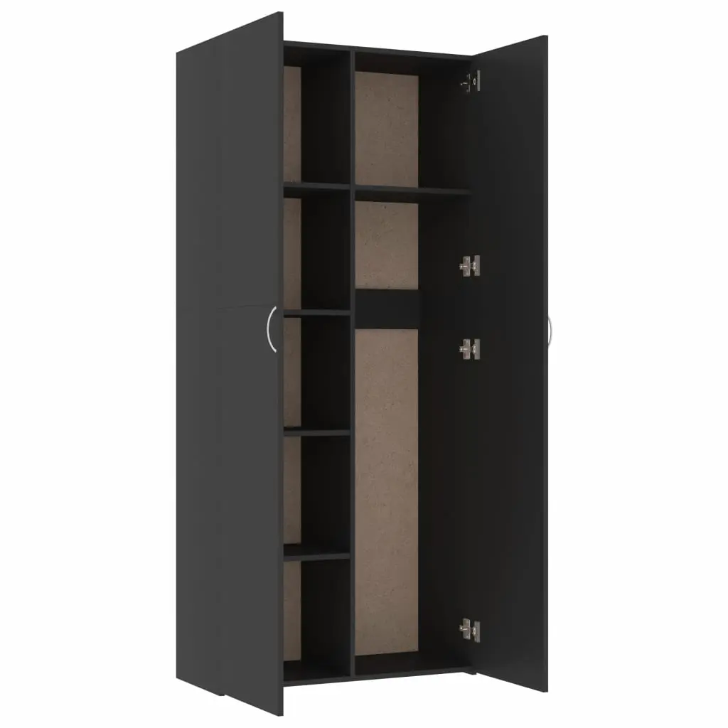 vidaXL Storage Cabinet Grey 80×35.5×180 cm Chipboard