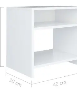 vidaXL Bedside Cabinet White 40x30x40 cm Chipboard