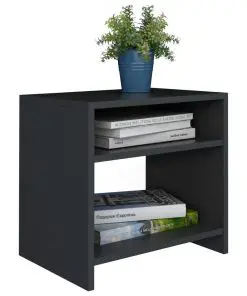 vidaXL Bedside Cabinet Black 40x30x40 cm Chipboard