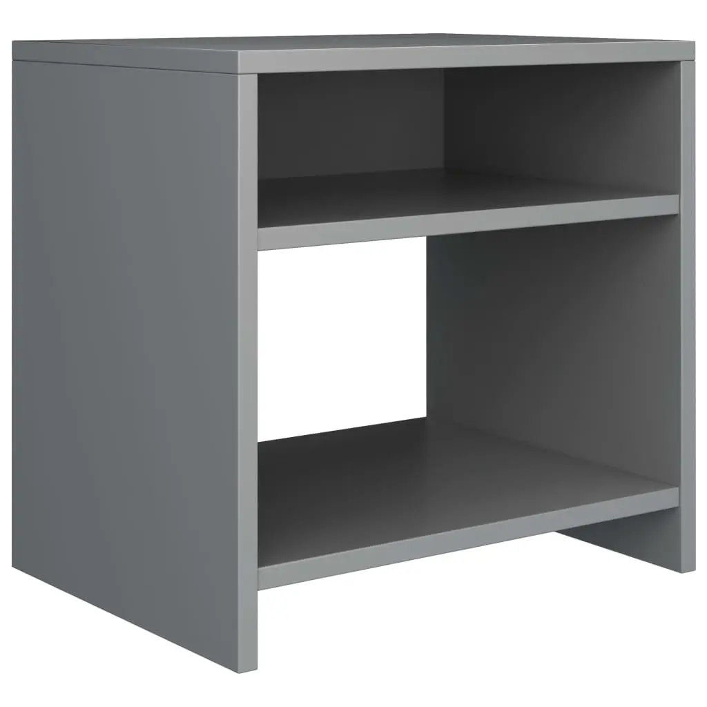vidaXL Bedside Cabinet Grey 40x30x40 cm Chipboard