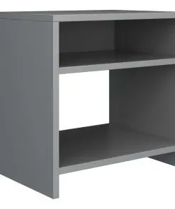 vidaXL Bedside Cabinets 2 pcs Grey 40x30x40 cm Chipboard
