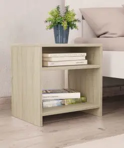 vidaXL Bedside Cabinet Sonoma Oak 40x30x40 cm Chipboard