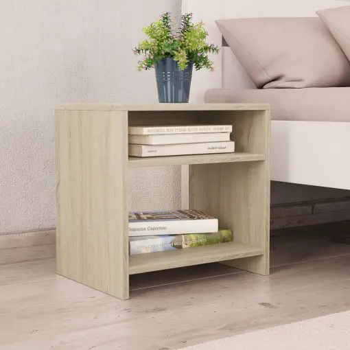 vidaXL Bedside Cabinet Sonoma Oak 40x30x40 cm Chipboard