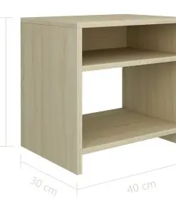 vidaXL Bedside Cabinets 2 pcs Sonoma Oak 40x30x40 cm Chipboard