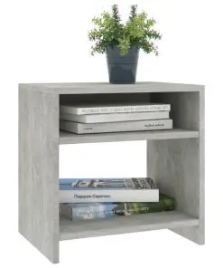 vidaXL Bedside Cabinet Concrete Grey 40x30x40 cm Chipboard