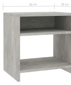 vidaXL Bedside Cabinets 2 pcs Concrete Grey 40x30x40 cm Chipboard