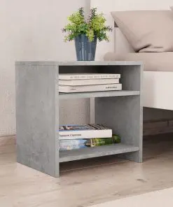 vidaXL Bedside Cabinets 2 pcs Concrete Grey 40x30x40 cm Chipboard