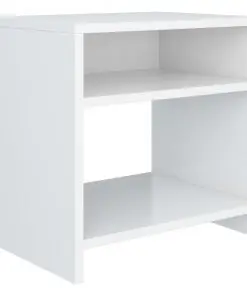 vidaXL Bedside Cabinets 2 pcs High Gloss White 40x30x40 cm Chipboard