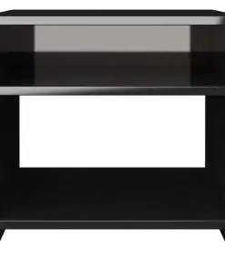 vidaXL Bedside Cabinet High Gloss Black 40x30x40 cm Chipboard