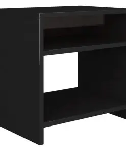 vidaXL Bedside Cabinets 2 pcs High Gloss Black 40x30x40 cm Chipboard