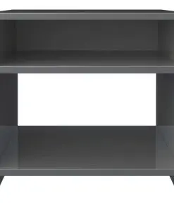 vidaXL Bedside Cabinets 2 pcs High Gloss Grey 40x30x40 cm Chipboard