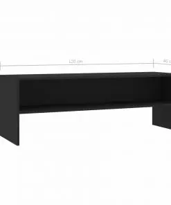 vidaXL TV Cabinet Black 120x40x40 cm Chipboard