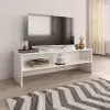 vidaXL TV Cabinet High Gloss White 120x40x40 cm Chipboard