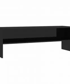 vidaXL TV Cabinet High Gloss Black 120x40x40 cm Chipboard