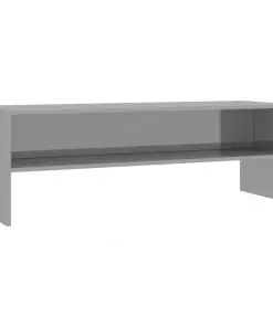 vidaXL TV Cabinet High Gloss Grey 120x40x40 cm Chipboard