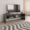 vidaXL TV Cabinet High Gloss Grey 120x40x40 cm Chipboard vidaXL TV Cabinet High Gloss Grey 120x40x40 cm Chipboard
