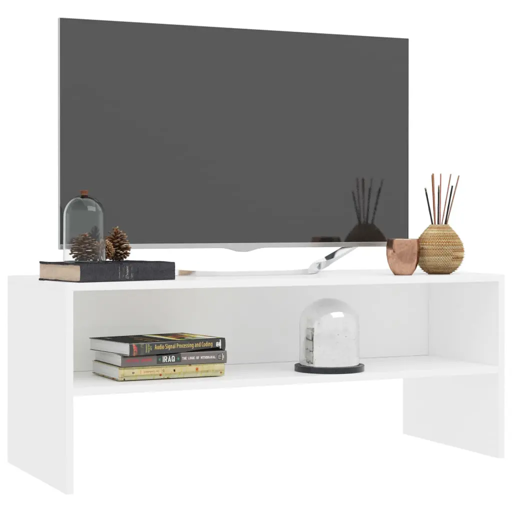 vidaXL TV Cabinet White 100x40x40 cm Chipboard