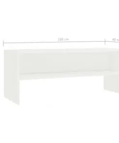 vidaXL TV Cabinet White 100x40x40 cm Chipboard