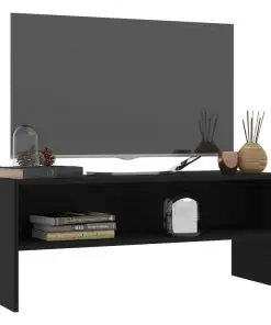 vidaXL TV Cabinet Black 100x40x40 cm Chipboard