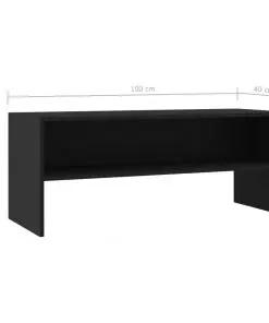 vidaXL TV Cabinet Black 100x40x40 cm Chipboard