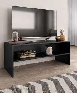 vidaXL TV Cabinet Black 100x40x40 cm Chipboard