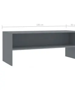vidaXL TV Cabinet Grey 100x40x40 cm Chipboard