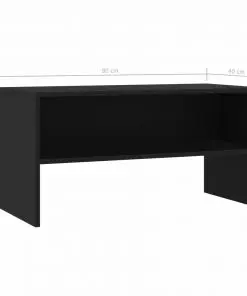 vidaXL TV Cabinet Black 80x40x40 cm Chipboard