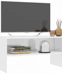 vidaXL TV Cabinet High Gloss White 80x40x40 cm Chipboard