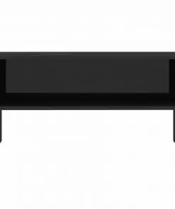 vidaXL TV Cabinet High Gloss Black 80x40x40 cm Chipboard