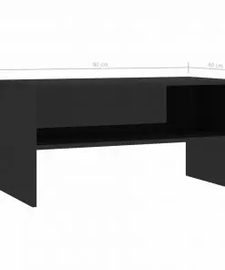 vidaXL TV Cabinet High Gloss Black 80x40x40 cm Chipboard