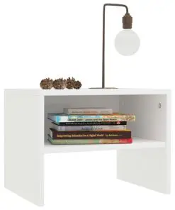 vidaXL Bedside Cabinet White 40x30x30 cm Chipboard