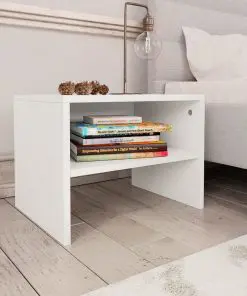 vidaXL Bedside Cabinet White 40x30x30 cm Chipboard