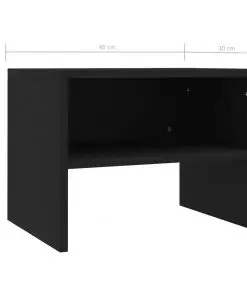 vidaXL Bedside Cabinet Black 40x30x30 cm Chipboard