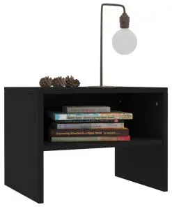 vidaXL Bedside Cabinets 2 pcs Black 40x30x30 cm Chipboard