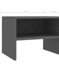 vidaXL Bedside Cabinet Grey 40x30x30 cm Chipboard