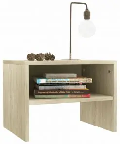 vidaXL Bedside Cabinet Sonoma Oak 40x30x30 cm Chipboard