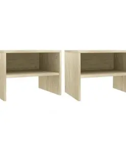 vidaXL Bedside Cabinets 2 pcs Sonoma Oak 40x30x30 cm Chipboard