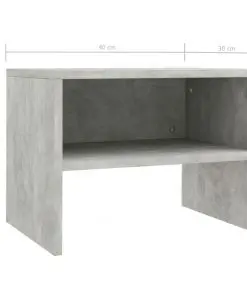 vidaXL Bedside Cabinet Concrete Grey 40x30x30 cm Chipboard