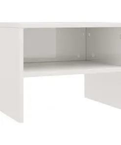 vidaXL Bedside Cabinet High Gloss White 40x30x30 cm Chipboard