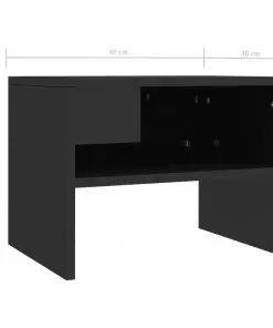 vidaXL Bedside Cabinets 2 pcs High Gloss Black 40x30x30 cm Chipboard