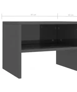 vidaXL Bedside Cabinets 2 pcs High Gloss Grey 40x30x30 cm Chipboard