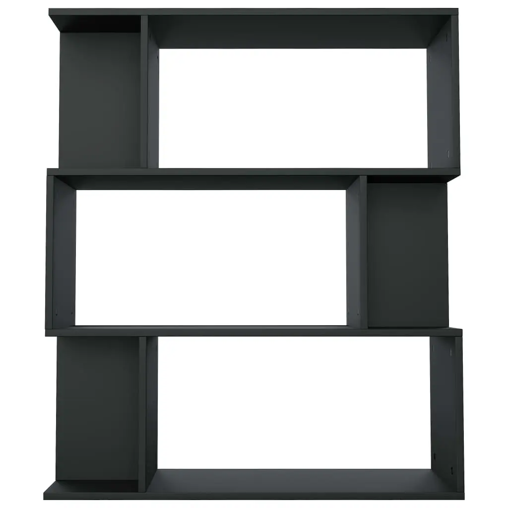 vidaXL Book Cabinet/Room Divider Black 80x24x96 cm Chipboard