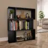 vidaXL Book Cabinet/Room Divider Black 80x24x96 cm Chipboard vidaXL Book Cabinet/Room Divider Black 80x24x96 cm Chipboard