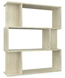 vidaXL Book Cabinet/Room Divider Sonoma Oak 80x24x96 cm Chipboard