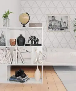 vidaXL Book Cabinet/Room Divider High Gloss White 80x24x96 cm Chipboard