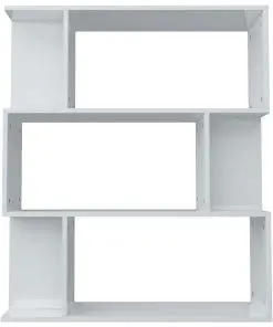 vidaXL Book Cabinet/Room Divider High Gloss White 80x24x96 cm Chipboard