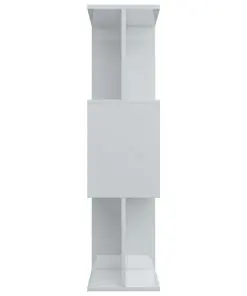 vidaXL Book Cabinet/Room Divider High Gloss White 80x24x96 cm Chipboard