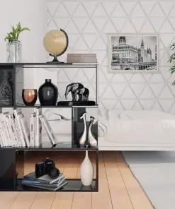 vidaXL Book Cabinet/Room Divider High Gloss Black 80x24x96 cm Chipboard